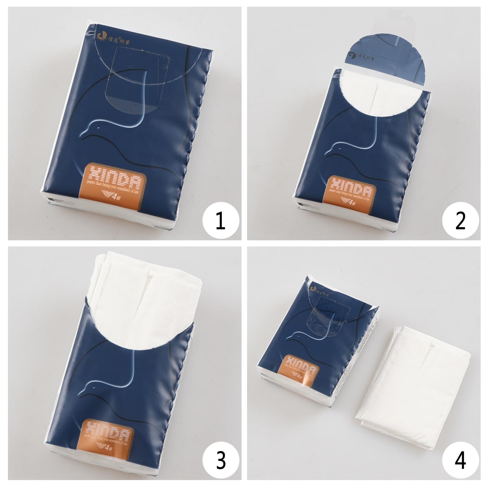 Paquete de 120 mini pañuelos de bolsillo, 4 capas de tejido facial suave, tamaño de viaje