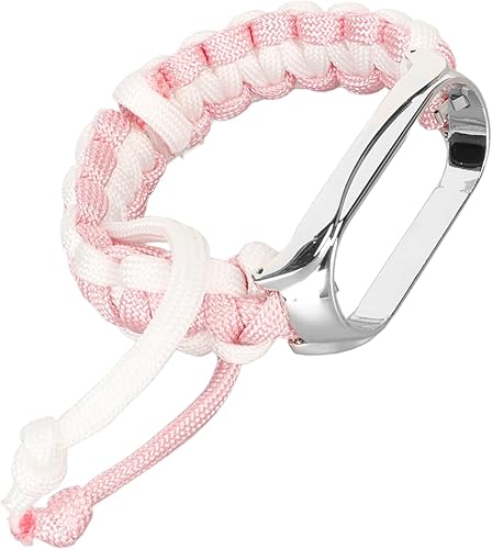 HURRISE 2 in 1 Braided Loop Wristband, for Mi Band 7 Adjustable Stretchy Nylon Breathable Sports Strap with Metal Frame