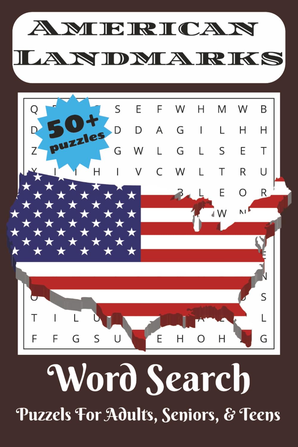 American Landmarks Word Search Puzzle Book: Word Searches with Easy to Read Print about American Travel, Tourism, Adventure and More | 6x9 inches, 110 ... Gift for Vacations, Holidays, and Free Times
