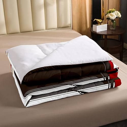 Miniatura 3 de Juego de ropa de cama con estampado de camión de bomberos en 3D para niños y adultos, juego de edredón de bomberos de color negro y rojo, para