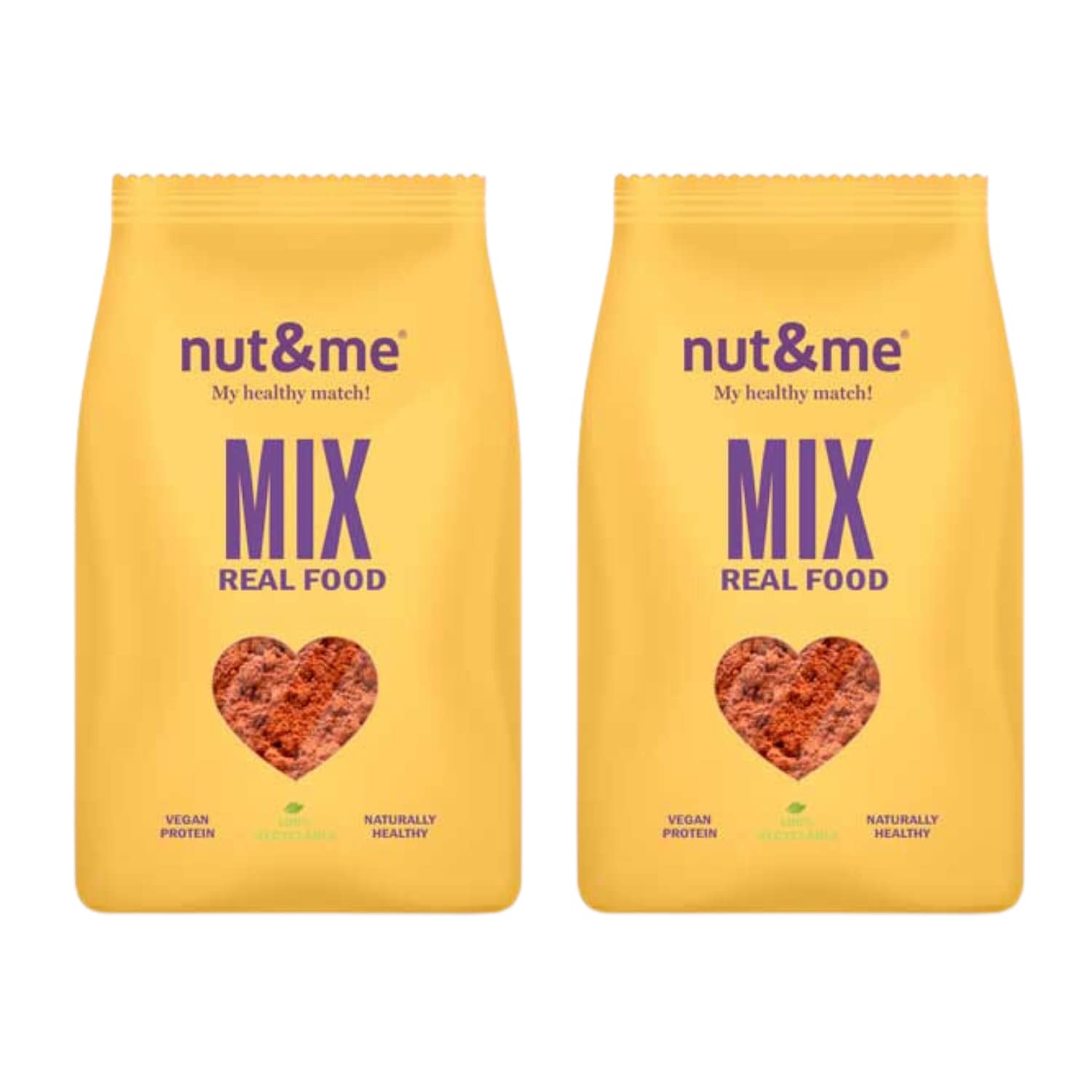 Preparado para brownie proteico 600 gr nut&me | Sin azúcar | Sin conservantes o aditivos |Contiene harina de almendra, avena y eritritol | Sin gluten | Vegano | 1 unidad = 8 raciones | Pack 2 x 300 gr