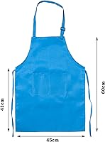 Vista 2 de 12 delantales de chef para niños a granel, juego de delantales artísticos para niños, delantales de chef ajustables con 2 bolsillos para niños