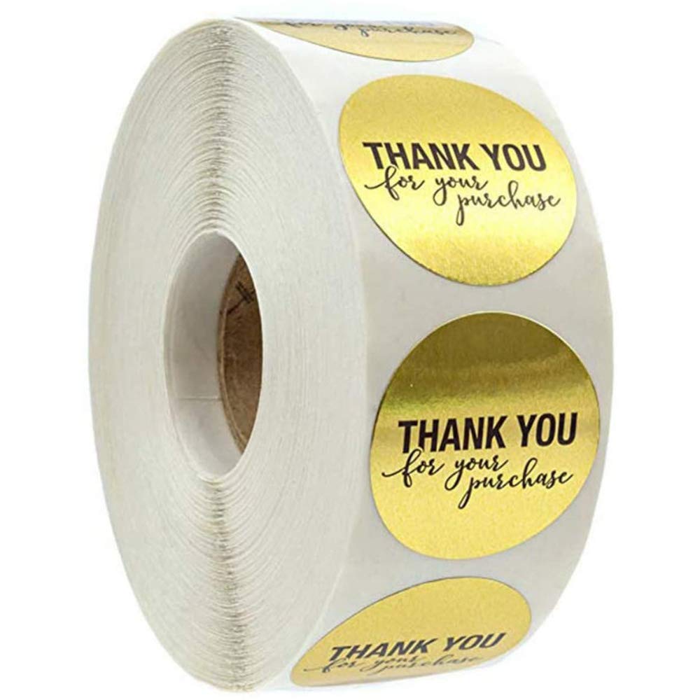 500pcs Kraft Handmade with Love Stickers Round Label