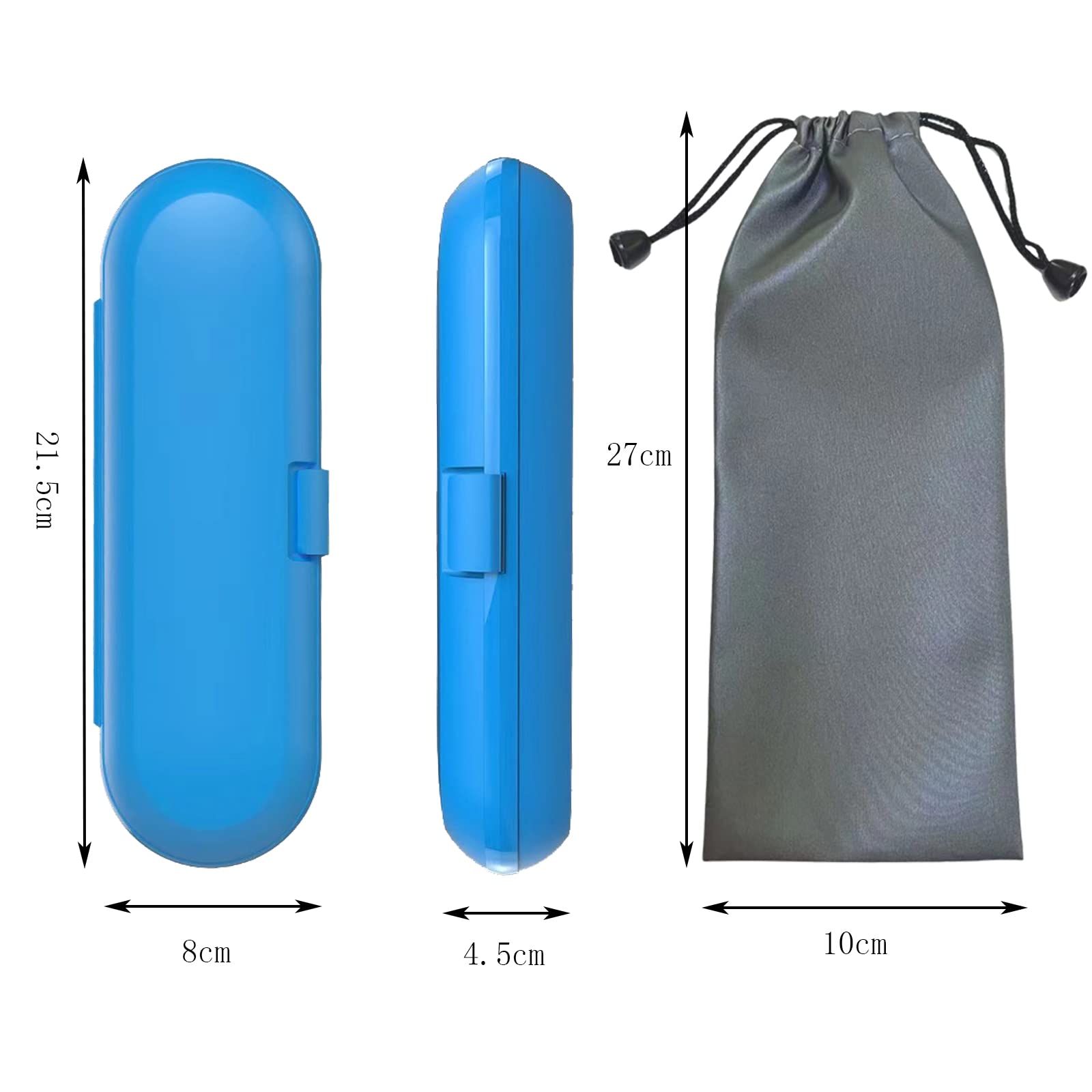 SXCCNW Electric Toothbrush Travel Case, 4 PCS Plastic Travel Electric Toothbrush Case - Image 2