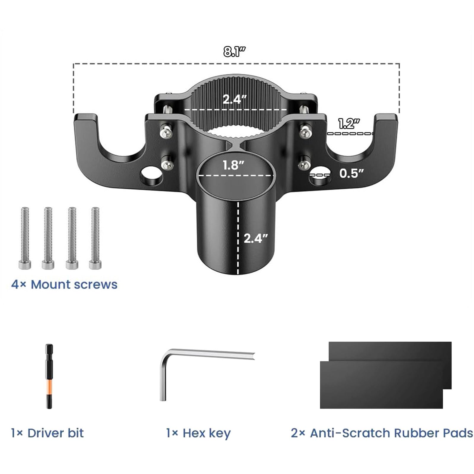 Trailer Chain Organizer Heavy Duty Aluminum Alloy 7 Way Plug Holder for RV Trailer Towing Accessory Heavy-Duty RV Tongue Jack Accessories - 3