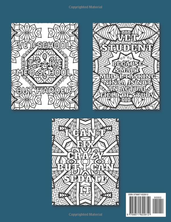 Vet Student Coloring Book: Funny and Inspirational Veterinary School Quotes for Pre-Vet Students and Future Veterinarians - Image 2