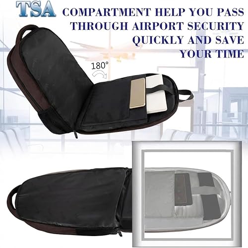 Miniatura 43 de MATEIN - Mochila empresarial para laptop de 15.6 pulgadas, mochila de viaje con puerto de carga USB, resistente al agua, para trabajo, universidad