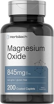 Horbaach Magnesium Oxide 845 mg | 200 Coated Caplets