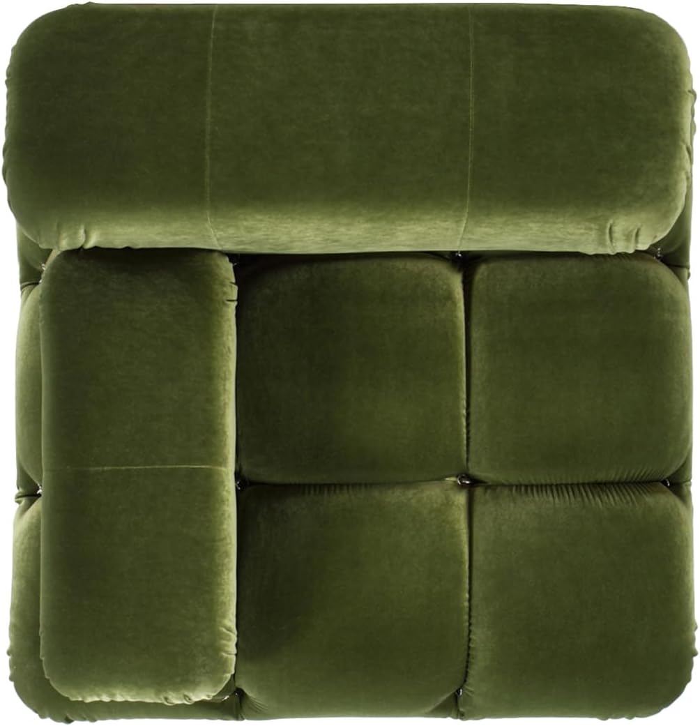 Jennifer Taylor Home Marcel 36" Bubble Modular Modern Lounge Arm Chair, Olive Green Performance Velvet