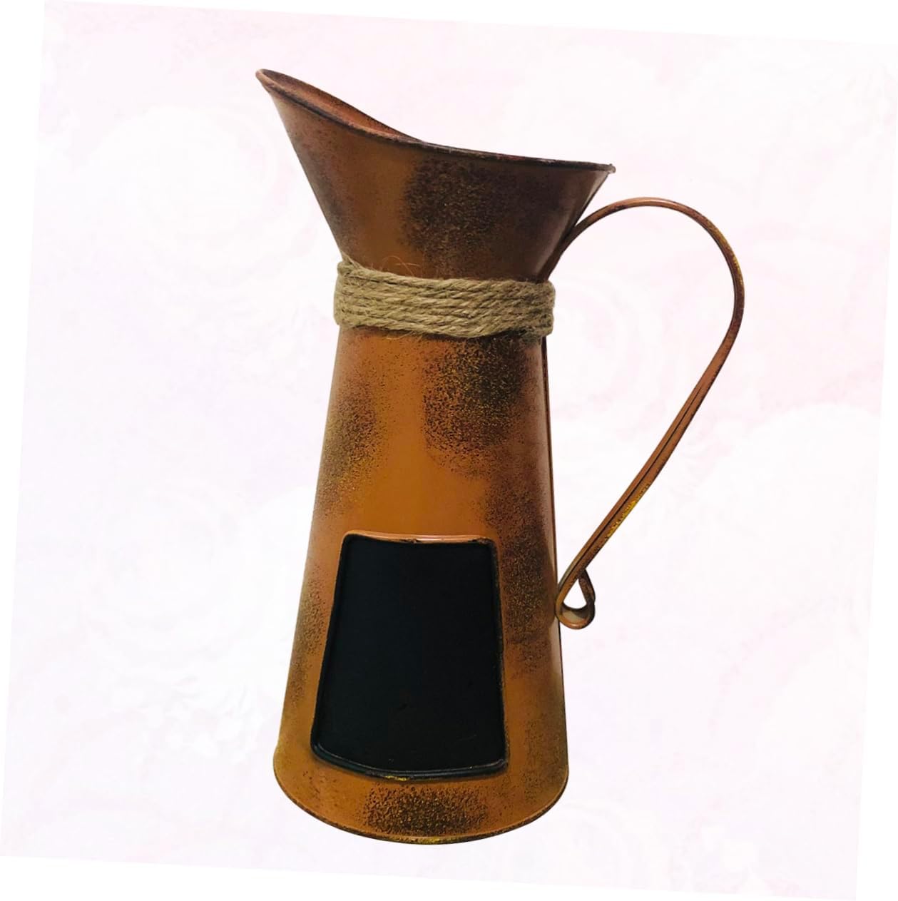 Iron Blackboard with Handle Coffee Decor Pitcher for Dried Flowers