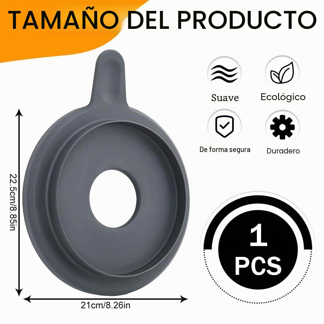 Tapa/tapadera del vaso/jarra con junta de goma integrada, 1 Pieza Tapa Accesorios Compatible con Tm5 / Tm6, se Puede Instalar en Vaso batidora de Mano, Multicolor