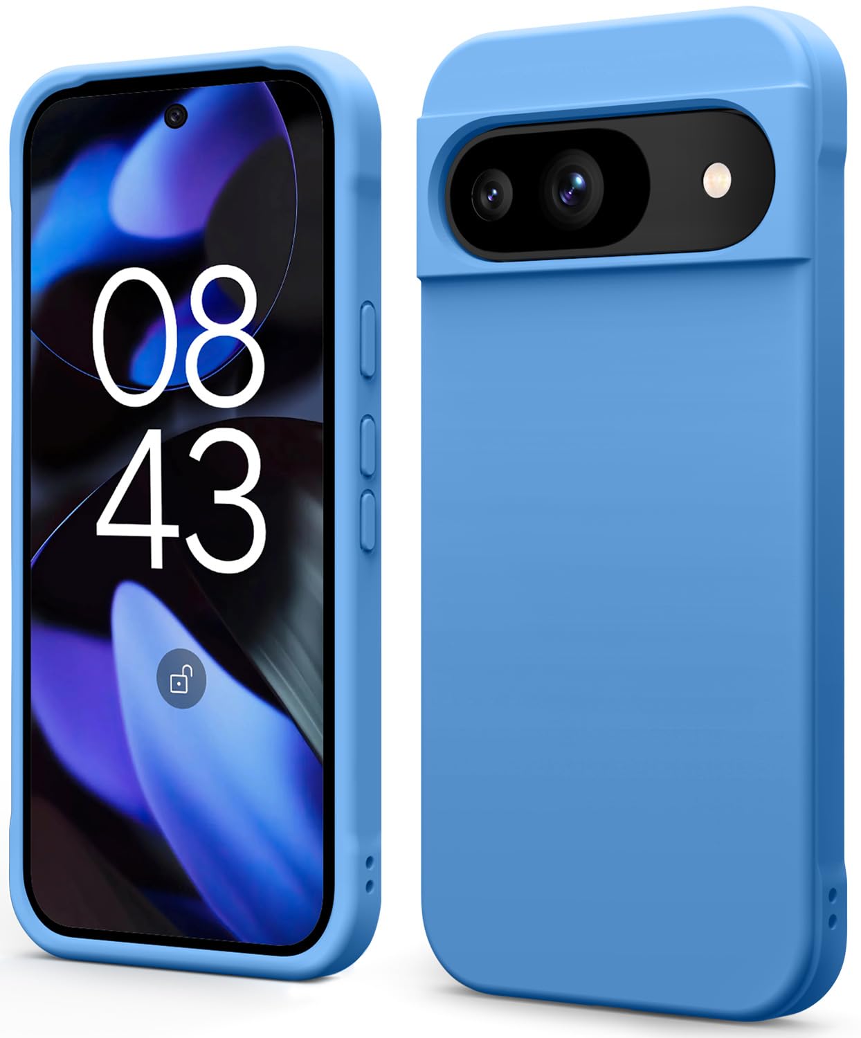 OTOFLY Designed for Google Pixel 9 Case/Pixel 9 Pro Case, TPU Shockproof Phone Case with Anti-Fingerprint Technology Non-Slip Enhanced Grip, Blue