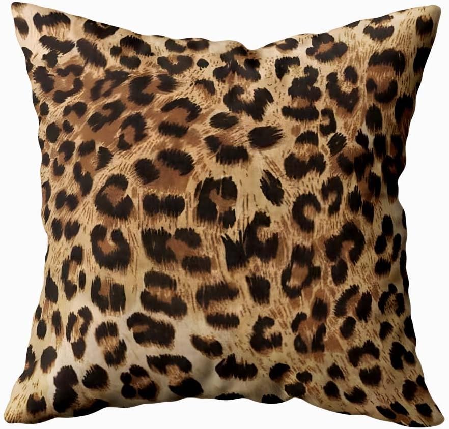 EMMTEEY Cheetah Print Pillow Covers, Western 18x18 Throw Pillow Cover Set of 2 Leopard Print Couch Pillow Cases Decorative Square Throw Pillows for Home Living Room Bedroom Bed Sofa Cushion Cover - Image 3