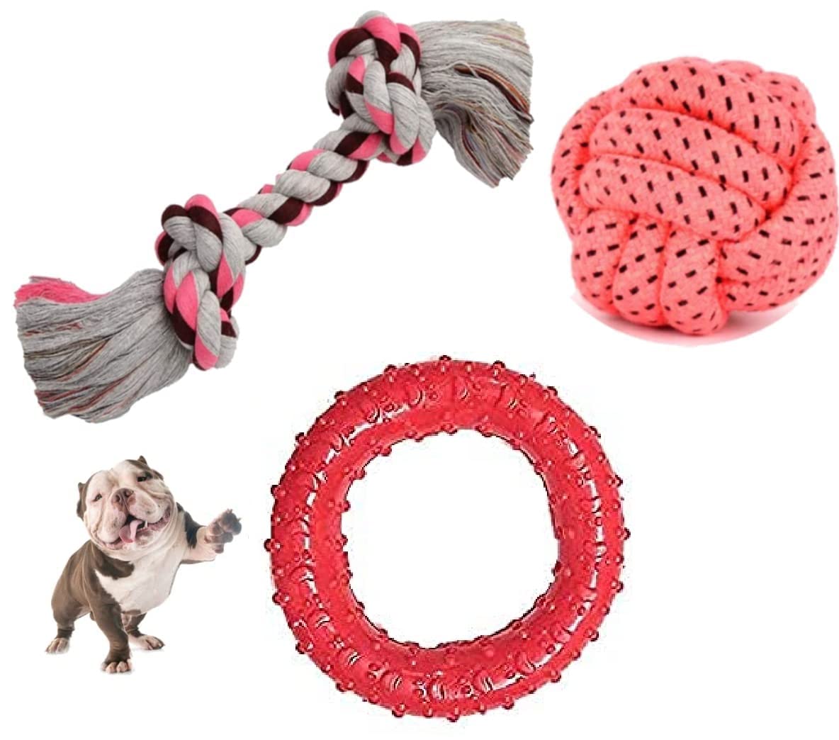 PSK PET MART Dog Rope Cotton Ball Teething Toy for Aggressive Chewers Medium & Large Breed – Pack of 3 (B09PJCK3VG) Amazon Price History, Amazon Price Tracker