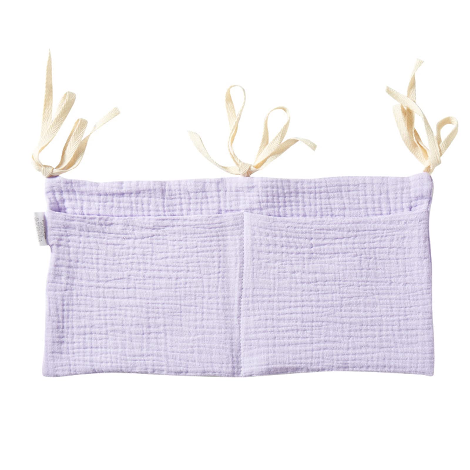 Nursery Crib Organizer Portable Cotton Hanging Diaper Organizer for Crib, Washable Baby Nursery Bedside Bag Baby Bedside Storage Bag Diaper Organization Storage for Essentials Hanging for Clothing