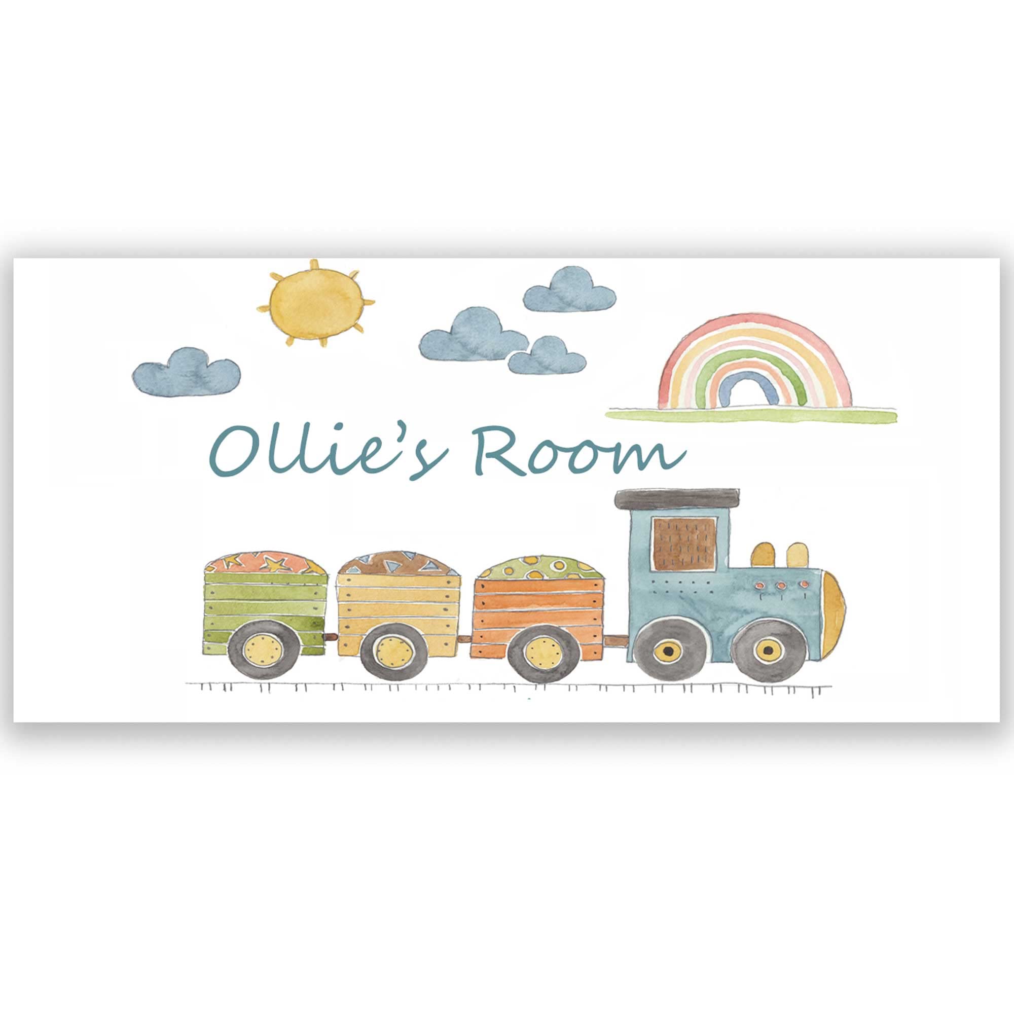 Personalised Baby Boy Door Sign (Choo Choo)