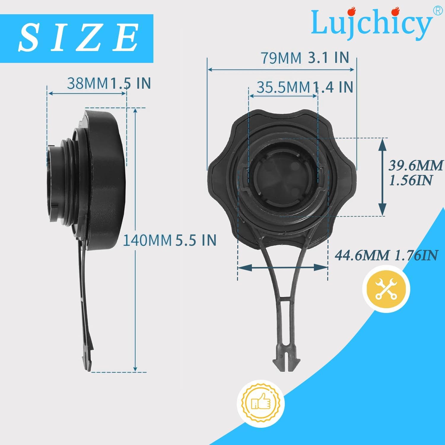 594061 Fuel Tank Cap Compatible with B & S To&ro Crafts&man Lawn Mower Gas Tank Caps Replacement (replaces 84004416, 597414) crafts-man m230 gas cap