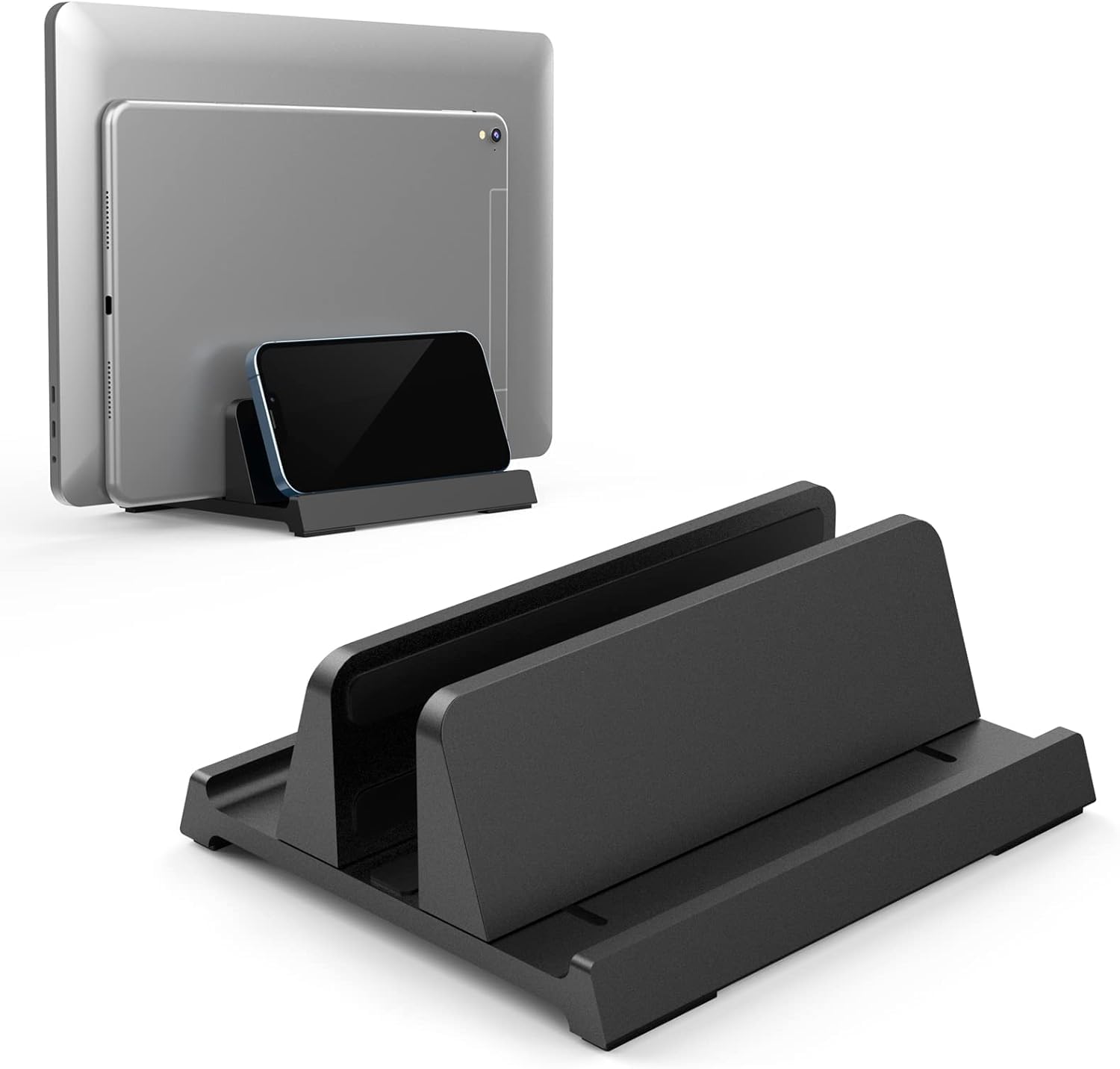 DC DREWCHAN Verticle Laptop Stand,Adjustable Vertical Laptop Stand for Desk，Compatible with 11-inch to 17.3-inch Computer Stand for Laptop（Black）