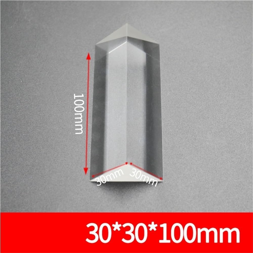 Prisme isocèle à Angle Droit, Longueur 15/50/87/20/60 mm, Prisme de Haute précision, réfraction 90 degrés, Verre Optique Non revêtu (10 x 10 30 mm)