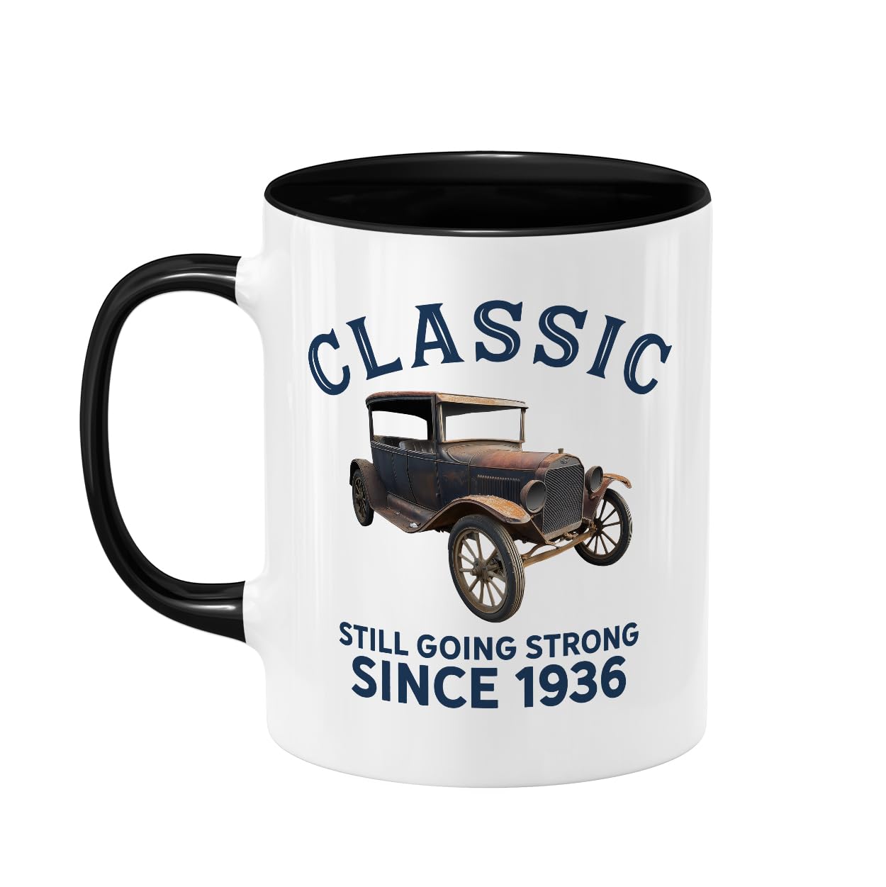 90th Birthday Gift Mug Party Present for Men Car Design for Age 90 Years Old Happy 90th Birthday Keepsake β 11oz (325ml)