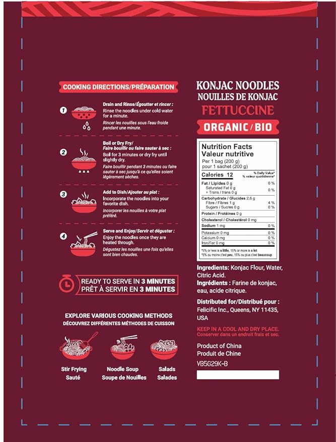 Fideos Orgánicos Konjac Shirataki 52USA, Bajo en Carbos 1500g (6 Pack) miniatura 2