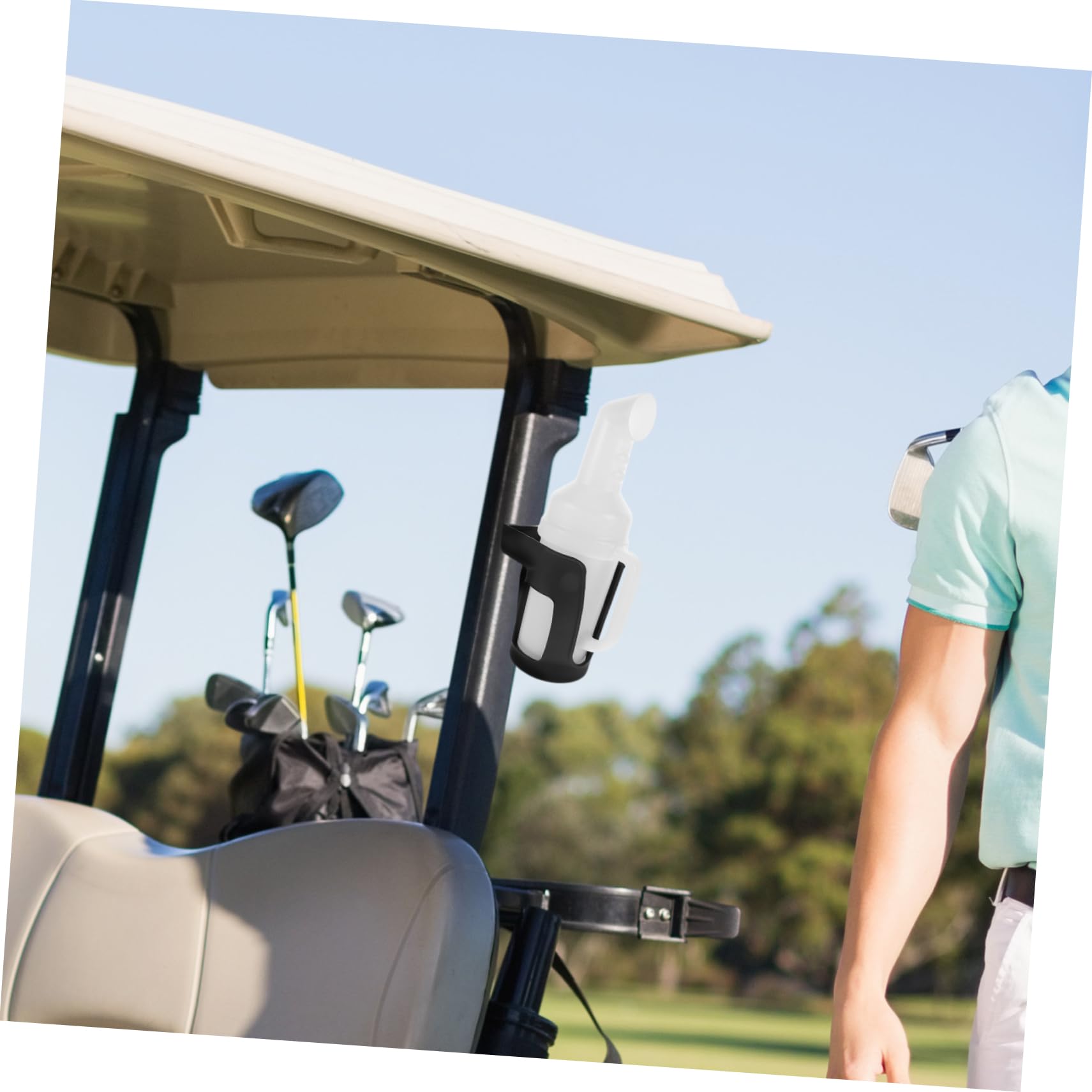Mikikit Sandflasche Für Golfwagen Großer Fassungsvermögen Befestigbar Sandfüllflasche Zubehör Für Golfwagen Halter Für Sand Club-sandflasche