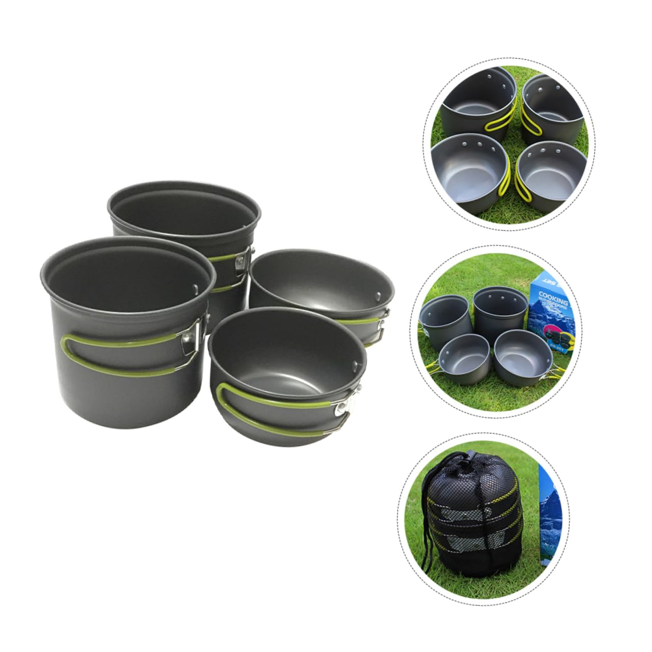 Toyvian Marmite De Camping Poêles De Camping pour Cuisinière À Ustensiles De Cuisine Casseroles Cuisson À Induction Accessoires De Camping Vaisselle Ustensile De Cuisine