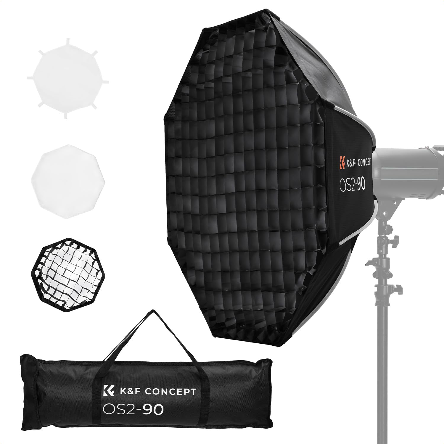 Aputure Light Dome Mini III Diepe Octagon Bowens Mount Softbox met Honingraat Grid voor Amaran 300C 150C 200X S 100D S Aputure 600D 600XPRO