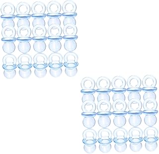 Toyvian 200 Peças Mamilo Rosa Decoração Infantil Brinquedo De Banho Chocalhos Chupetas De Chá De Bebê Chupetas De Chá De Bebê Colar Chupetas Acrílicas Azuis Modelo Chupetas De Bebê Em