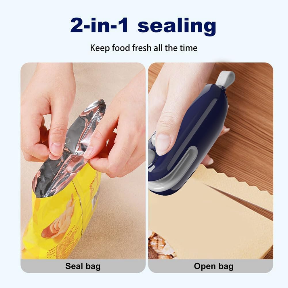Cwmiibili Mini Bag Sealer USB Rechargeable Bag Sealer Portable Handheld Heat Vacuum Food Sealer for Plastic Bags Snack Bags