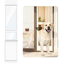 XLarge Dog Door for Sliding Glass Door, Aluminum Frame Doggie Door | Adjustable Pet Door Insert 75 4/5" to 80 3/10" Height, Doggie Door for Large Dogs Up to 200 lbs