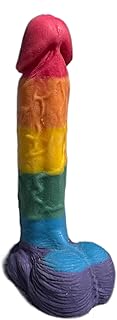 Funny LGBT+ Realistic Shape Candles 8 inches for Gifts, Bachelorette Party or Birthday. High Detailed Veins. (One)