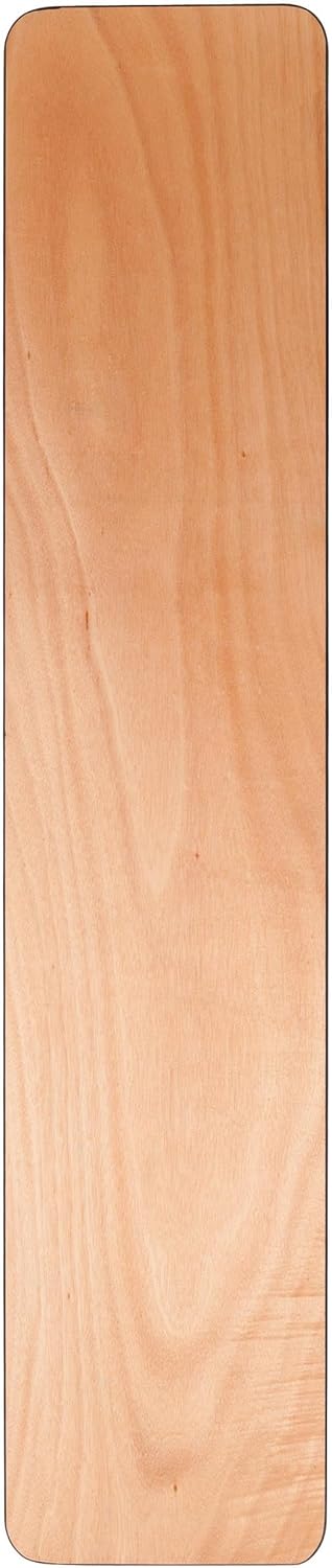 BOWERY HILL 96" x 18" Rectangular Wood Folding Banquet Table, Natural Finish, Plywood Top, Black T-Strip Edge, 18 Gauge Steel Legs, Protective Floor Caps, Commercial Grade Training Table for Office