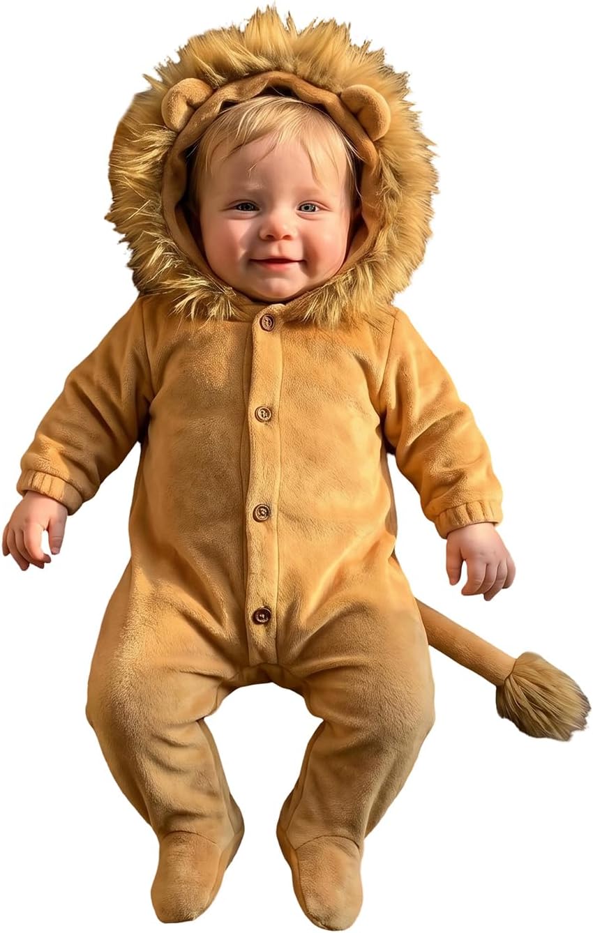 Toddler Baby Animal Costume Long Sleeve Hooded Romper Jumpsuit