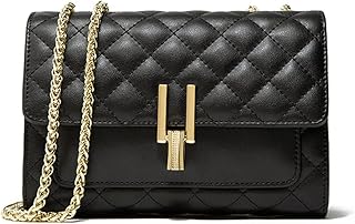 Borsa a tracolla trapuntata da donna, piccola borsa trapuntata, in pelle