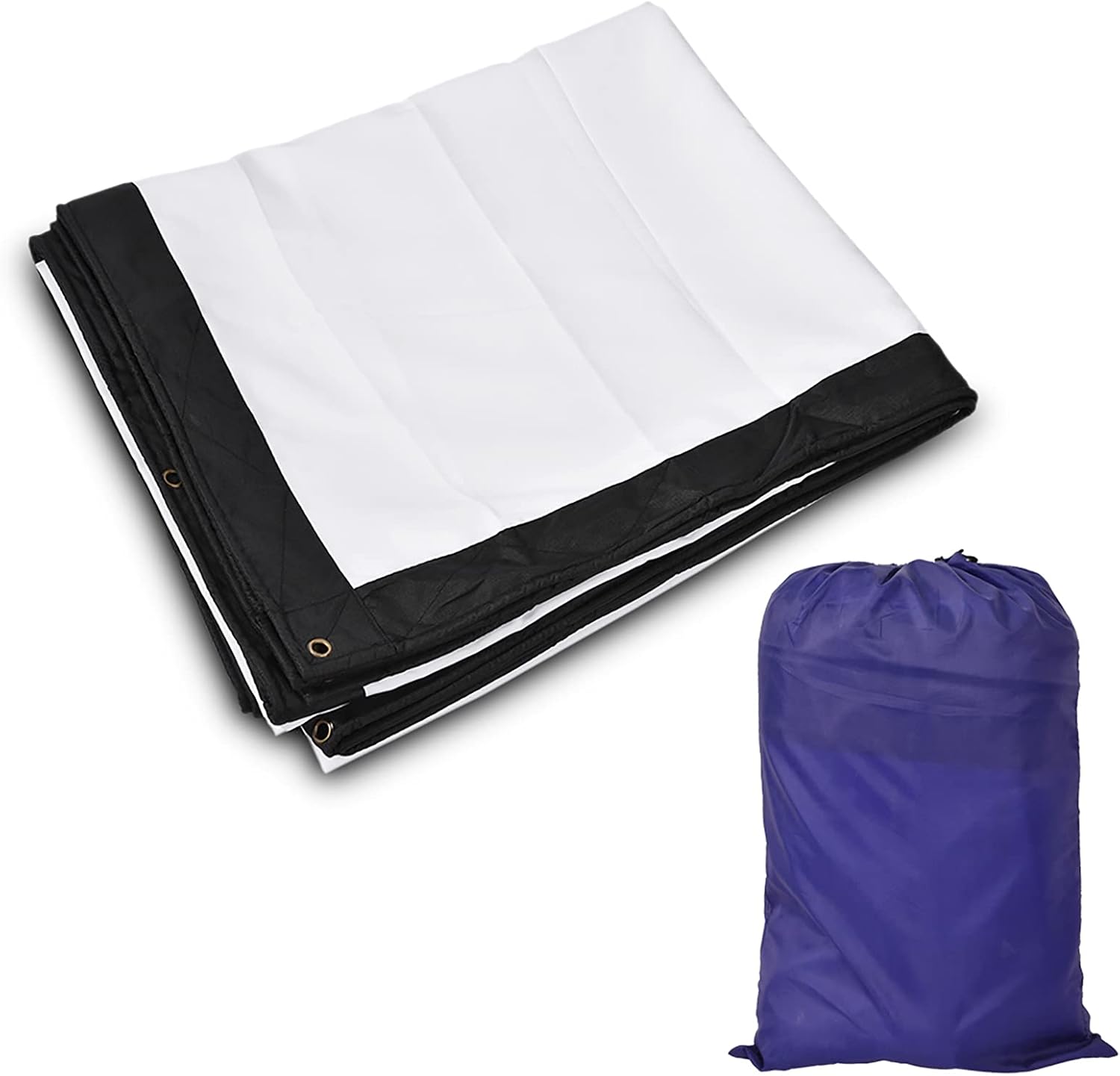 Outdoor Projector Screen, Portable 200 Inch 16:9 Rear Projection with Hanging Holes, Large Format Screen for Schools Backyard Movies Outdoor Events