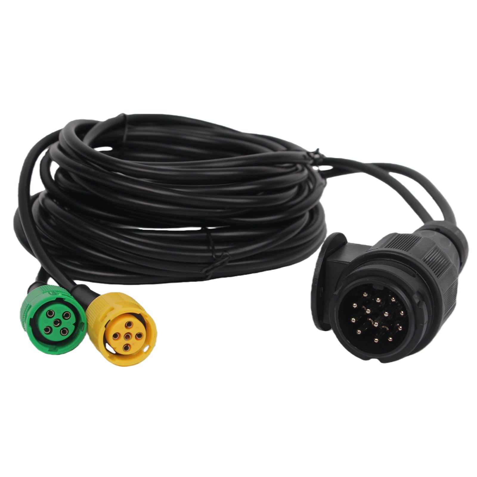 Cable de remolque precableado enchufe 13Pin Cableado 2x 5 Pin con conector bayoneta 5M/16,4FT para cableado remolque coche luces traseras