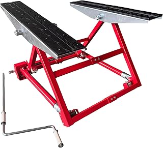 KATSU Tools 1500kg Portable Pivot Car Lift Tilting Adjustable Car Lifter Jack, Lifting Height 150 to 585mm, 3 Adjustable Width Settings (775mm/1130mm/1530mm) 161142