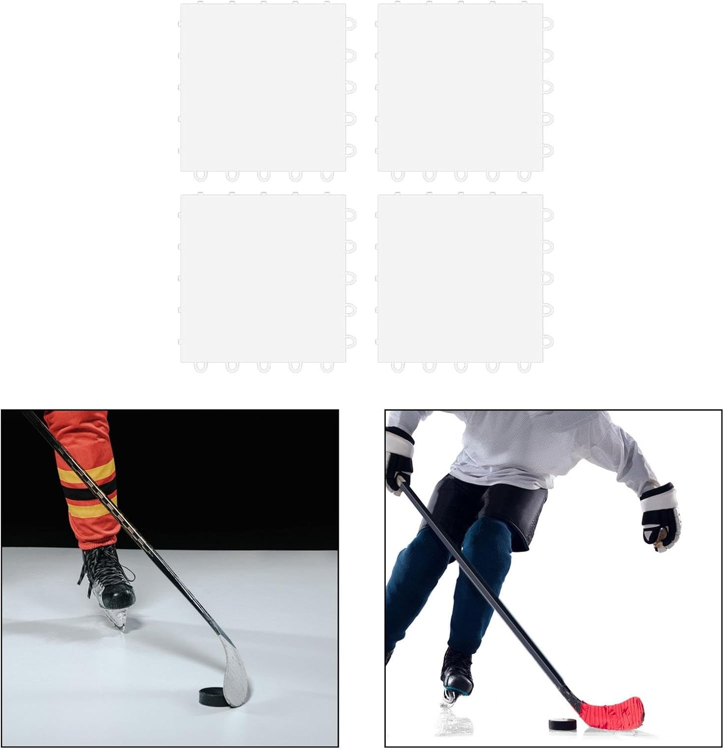 4Pcs Hockey Convenient Square 25cmx25cm PETG Home Pucks Indoor