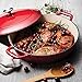 Tramontina Enameled Cast Iron Braiser Pan with Lid, 4-quart, Red