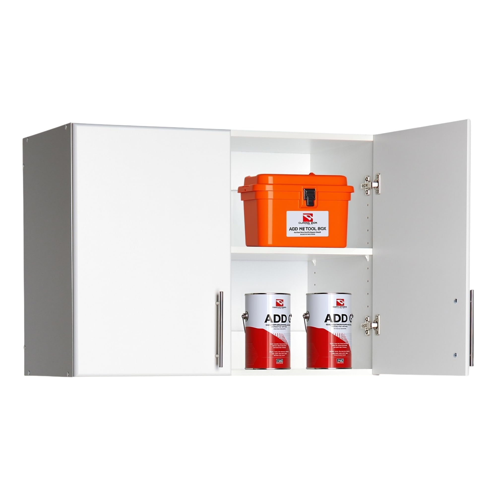 Prepac White Cabinet: Elite Wall Cabinet, WEW-3224 Garage Cabinet with Storage Shelf, Stackable 16"D x 32"W x 24"H, Perfect as a Garage Storage Cabinet with Doors and Shelves