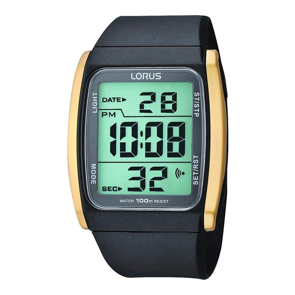 Lorus R2302HX-9 R2302HX9 Montre Unisexe Bracelet en Caoutchouc Noir, Noir, de Conception