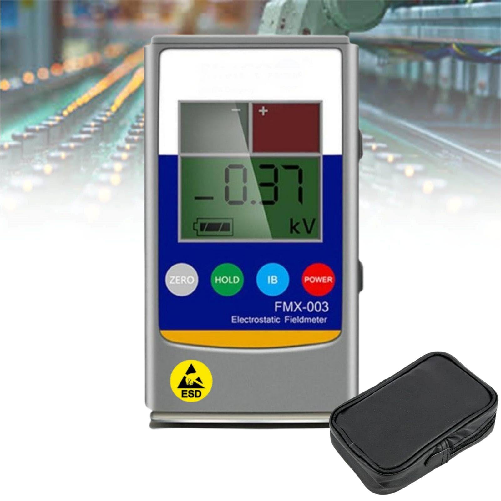 MhWrughts Static Electricity Meter Electrostatic Field Meter 0-30kV 2-in-1 ESD Voltage Tester for Semiconductor Production Equipment 0~20KV