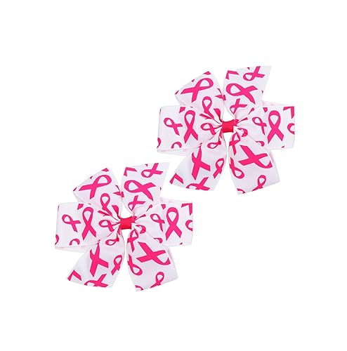Miniatura 4 de Pinzas para el cabello con cinta de concientización rosa para el cáncer de mama, lazo para el cabello, cinta rosa BCA02 (B1-2 piezas)