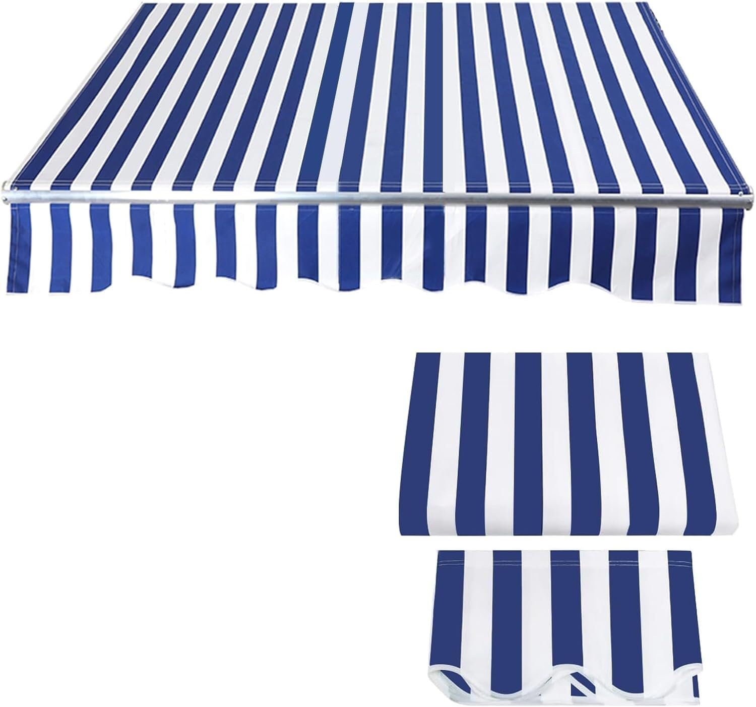 Toldo retráctil para exteriores de 6m ideal para comidas familiares en el jardín