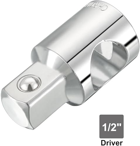 Miniatura 5 de uxcell 12 '' cabeza cuadrada tono plateado mango deslizante trinquete socket adaptador de impacto