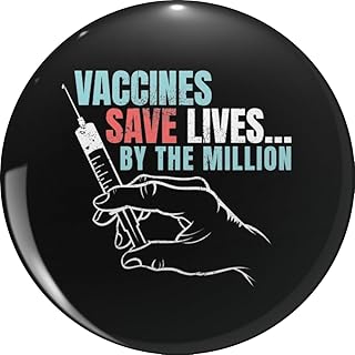 Vaccines Save Lives by the Million Metal Lapel Hat Pin Te Tack Pinback 0.75"