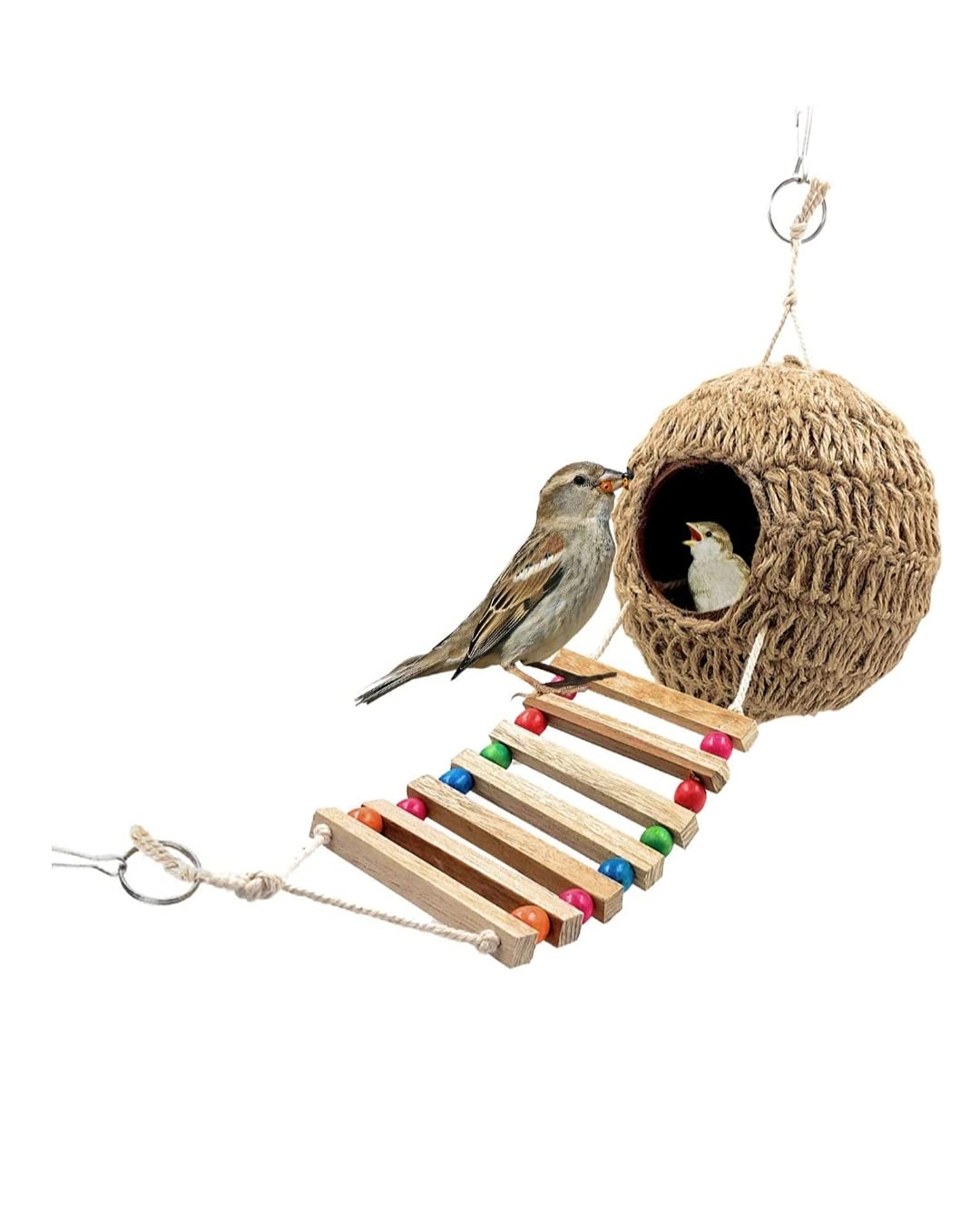 See full amazon price history chart for Mistletoe Products Natural Earthenware Jute Bird Nest House Hut Cage Feeder for Bird House for Small Birds Only Mistletoe Products Natural Earthenware Jute Bird Nest House Hut Cage Feeder for Bird House for Small Birds Only (B09D8MBS5G) Amazon Price History, Amazon Price Tracker