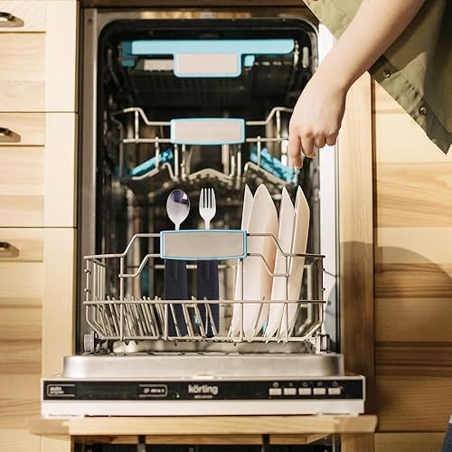 Miniatura 7 de Juego de utensilios adaptativos, cucharas y tenedores, diseño de mango abierto que proporciona varias posiciones para artritis, personas con