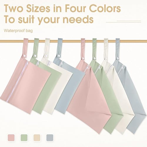 Miniatura 3 de Reginary Paquete de 8 bolsas húmedas impermeables para adultos grandes y pequeños, reutilizables, bolsa de limpieza en seco para pañales, ropa